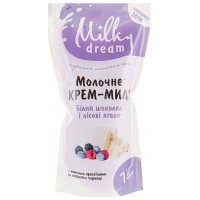 Крем-мыло Milky Dream Белый шоколад и лесные ягоды в запаске, 1 л